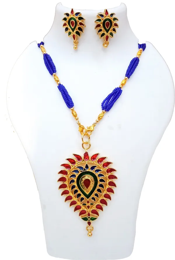 Assamese_Traditional_Multi_Colour_Dugdugi_Jewellery_Set_For_Women